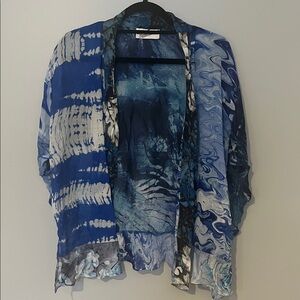 Vintage Sterling Styles Multicolor Silk Cardigan